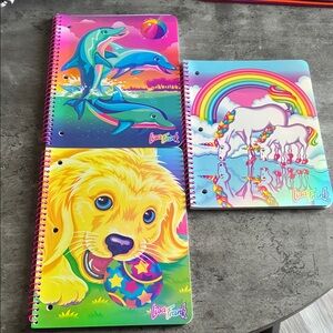 Lisa Frank Vibrant Dolphin, Puppy, and Unicorn Notebooks